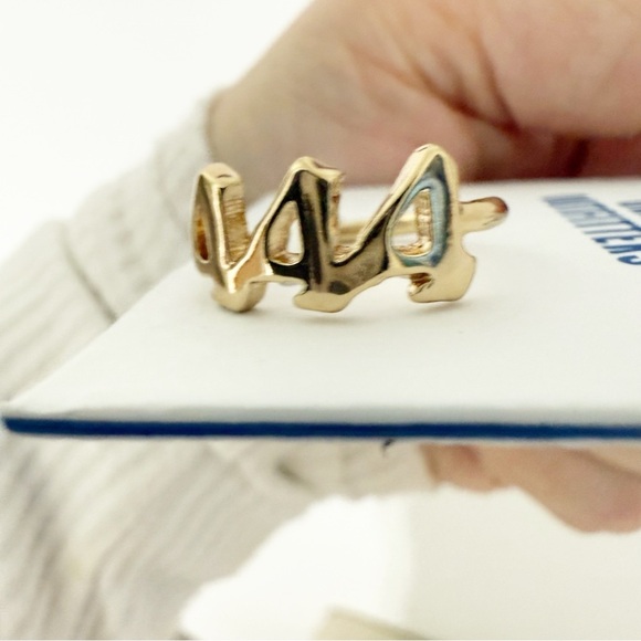 NWT Urban Outfitters Gold 444 Ring, Size 6 - Picture 1 of 3